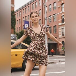 NWT Madewell Button-Wrap Dress in Viola Floral, Size 2